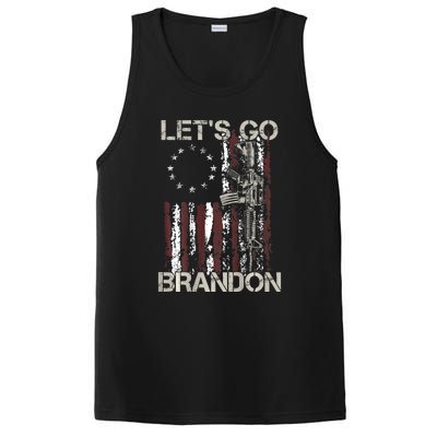 Gun American Flag Patriots Let's Go Brandon PosiCharge Competitor Tank