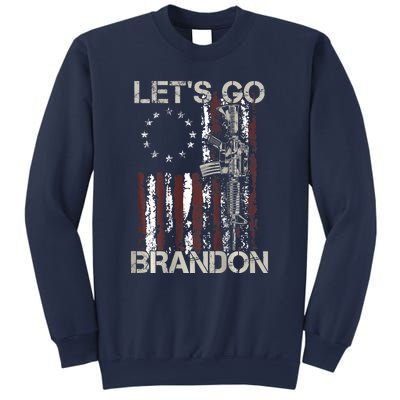 Gun American Flag Patriots Let's Go Brandon Sweatshirt