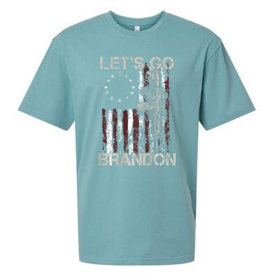 Gun American Flag Patriots Let's Go Brandon Sueded Cloud Jersey T-Shirt