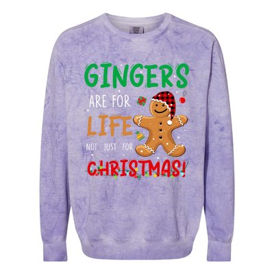 Gingers Are For Life Not Just Christmas Gingers Santa Hat Gift Colorblast Crewneck Sweatshirt