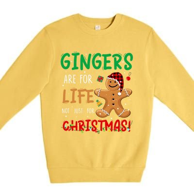 Gingers Are For Life Not Just Christmas Gingers Santa Hat Gift Premium Crewneck Sweatshirt