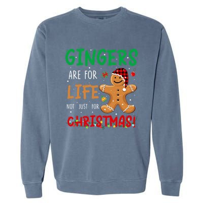 Gingers Are For Life Not Just Christmas Gingers Santa Hat Gift Garment-Dyed Sweatshirt