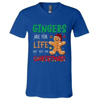 Gingers Are For Life Not Just Christmas Gingers Santa Hat Gift V-Neck T-Shirt