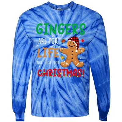 Gingers Are For Life Not Just Christmas Gingers Santa Hat Gift Tie-Dye Long Sleeve Shirt