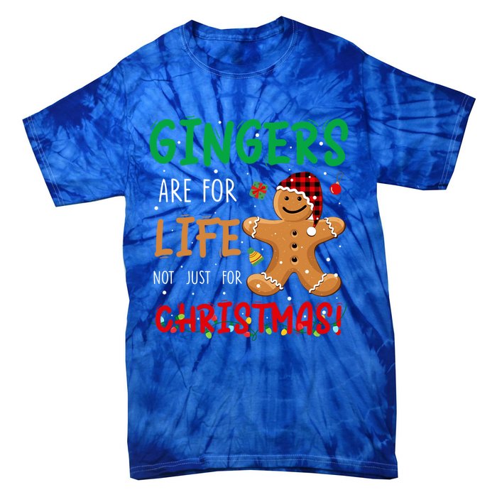 Gingers Are For Life Not Just Christmas Gingers Santa Hat Gift Tie-Dye T-Shirt