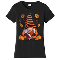 Gnome American Football Halloween Boy Autumn Gnomes Women's T-Shirt