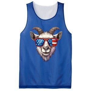 Goat American Flag Funny Goat Lovers Mom Dad 4th Of July Cool Gift Mesh Reversible Basketball Jersey Tank