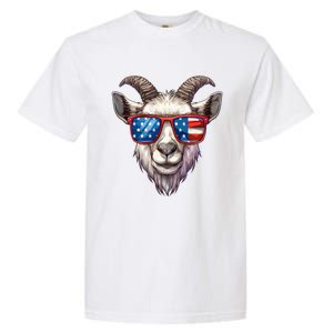 Goat American Flag Funny Goat Lovers Mom Dad 4th Of July Cool Gift Garment-Dyed Heavyweight T-Shirt