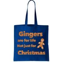 Gingers Are For Life Not Just For Christmas Funny Gift Tote Bag