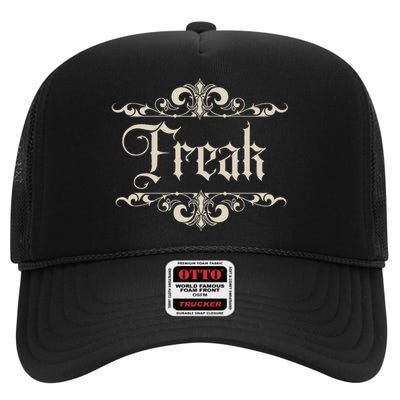 Goth Aesthetic Freak For Victorian Or Romantic Goth High Crown Mesh Back Trucker Hat