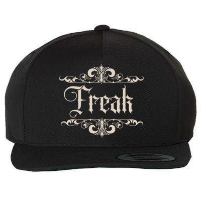 Goth Aesthetic Freak For Victorian Or Romantic Goth Wool Snapback Cap