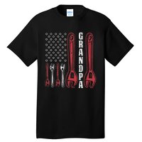 Grandpa American Flag Handyman Tools Tall T-Shirt