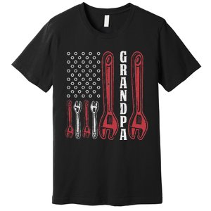 Grandpa American Flag Handyman Tools Premium T-Shirt