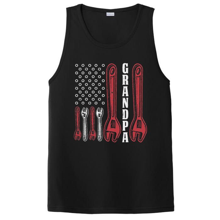 Grandpa American Flag Handyman Tools PosiCharge Competitor Tank