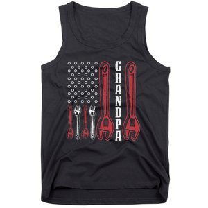 Grandpa American Flag Handyman Tools Tank Top