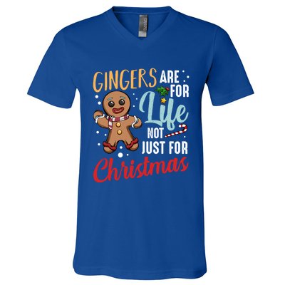 Gingers Are For Life Not Just For Christmas Gingerbread Meaningful Gift V-Neck T-Shirt