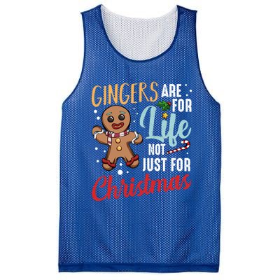 Gingers Are For Life Not Just For Christmas Gingerbread Meaningful Gift Mesh Reversible Basketball Jersey Tank