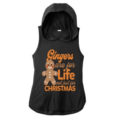 Gingers Are For Life Not Just For Christmas Gift Ladies PosiCharge Tri-Blend Wicking Draft Hoodie Tank