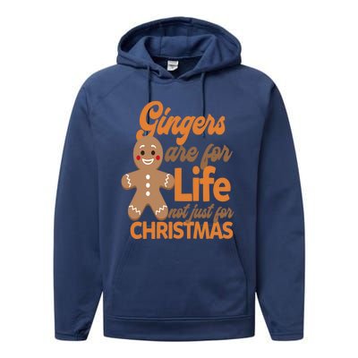 Gingers Are For Life Not Just For Christmas Gift Performance Fleece Hoodie