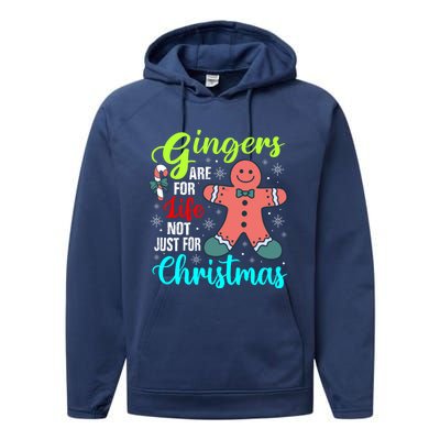 Gingers Are For Life Not Just For Christmas Funny Gift Performance Fleece Hoodie