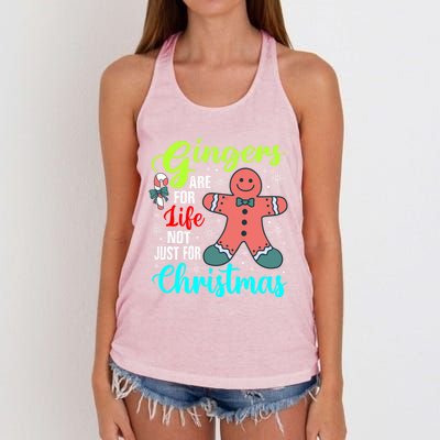 Gingers Are For Life Not Just For Christmas Funny Gift Women's Knotted Racerback Tank