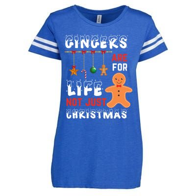 Gingers Are For Life Not Just For Christmas Gingerbread Cool Gift Enza Ladies Jersey Football T-Shirt