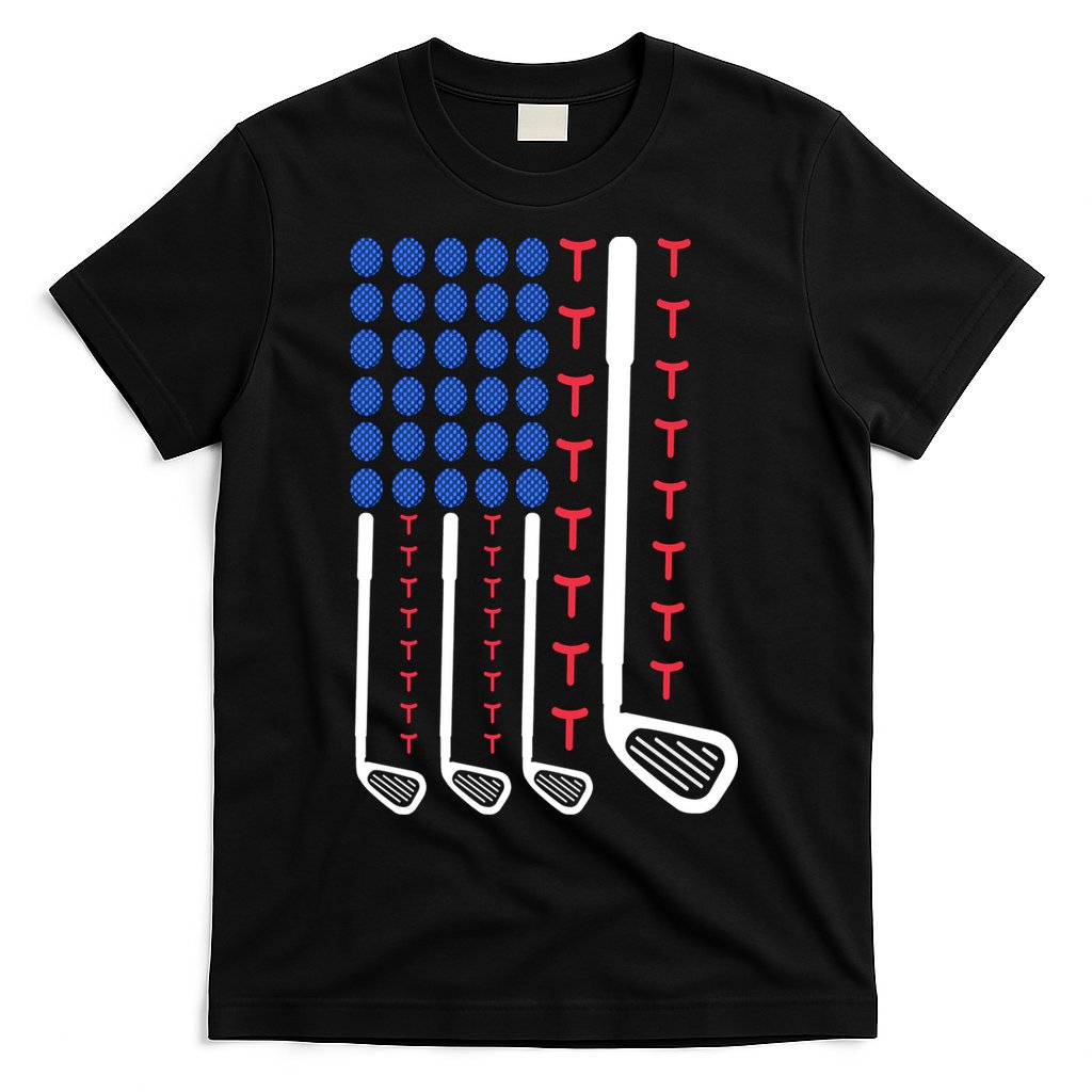 Golf American Flag Golfing Gift For Father's Day T-Shirt