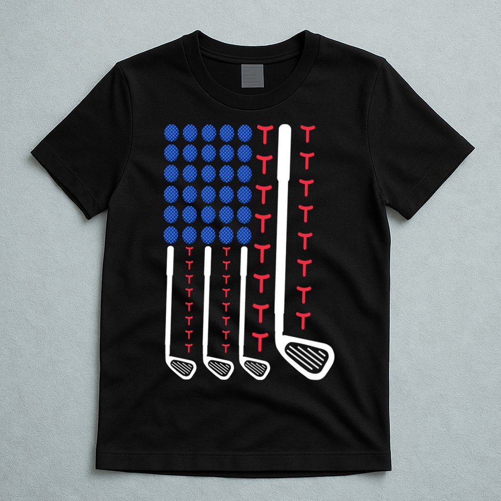 Golf American Flag Golfing Gift For Father's Day T-Shirt