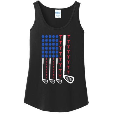 Golf American Flag Golfing Gift For Father's Day Ladies Essential Tank