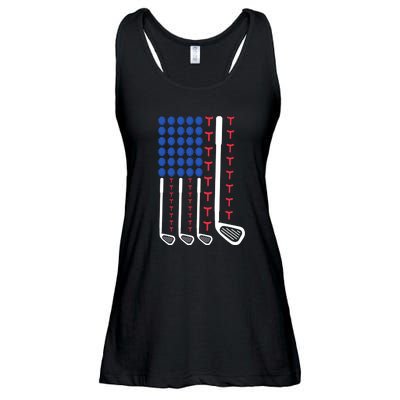 Golf American Flag Golfing Gift For Father's Day Ladies Essential Flowy Tank