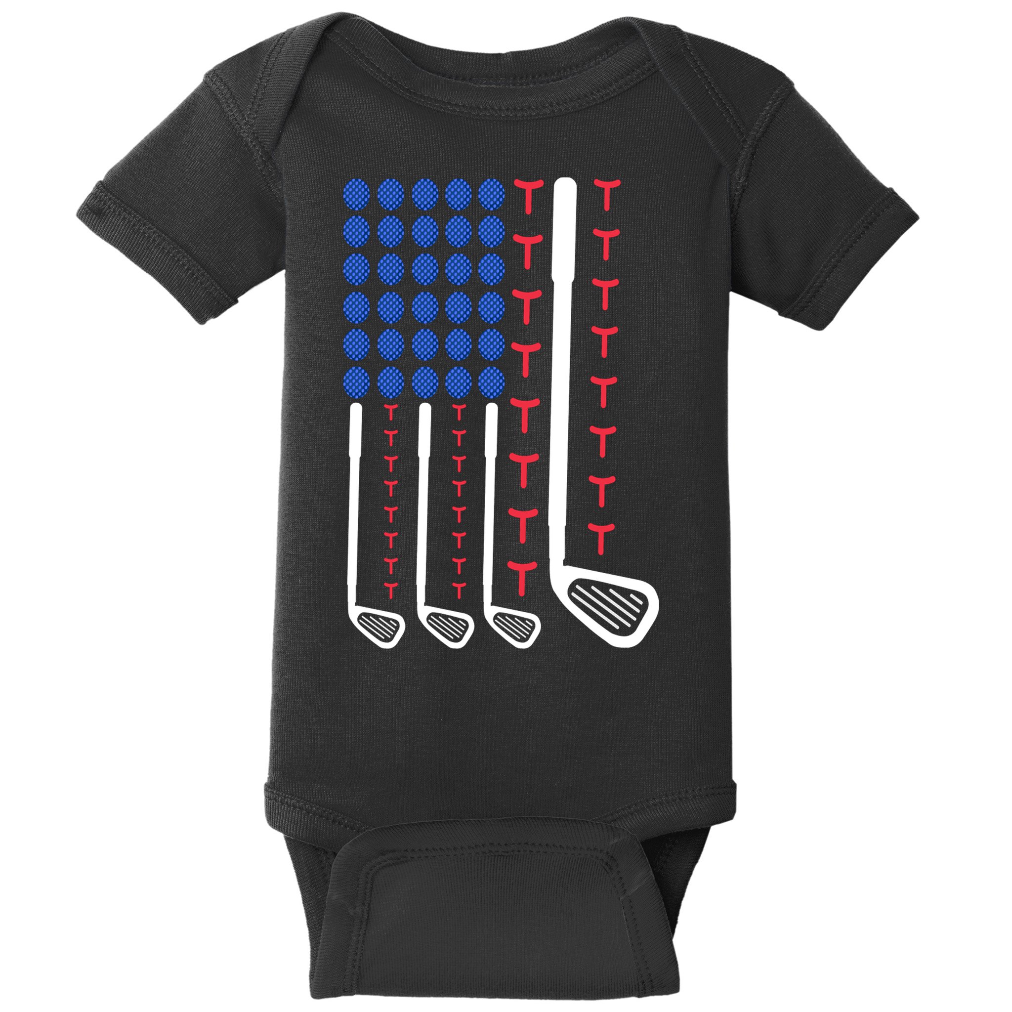 Golf American Flag Golfing Gift For Father's Day Baby Bodysuit