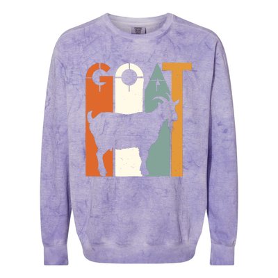 Goat Animal Farm Vintage Goat Lovers Merchandise Colorblast Crewneck Sweatshirt