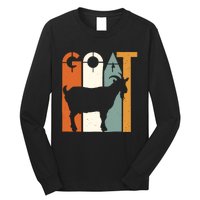 Goat Animal Farm Vintage Goat Lovers Merchandise Long Sleeve Shirt