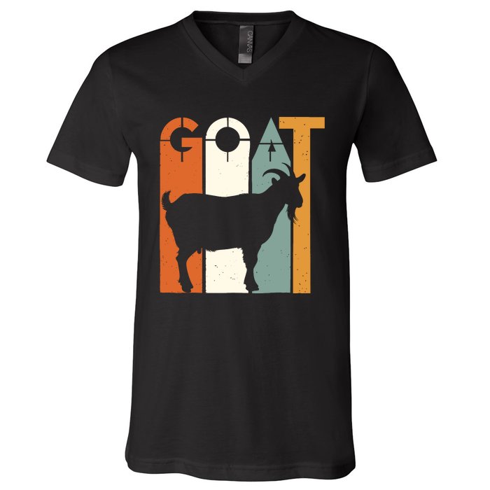 Goat Animal Farm Vintage Goat Lovers Merchandise V-Neck T-Shirt