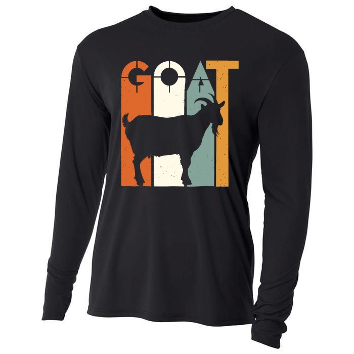 Goat Animal Farm Vintage Goat Lovers Merchandise Cooling Performance Long Sleeve Crew