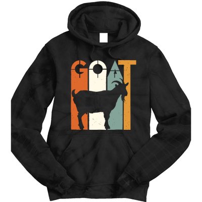 Goat Animal Farm Vintage Goat Lovers Merchandise Tie Dye Hoodie