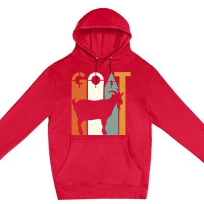 Goat Animal Farm Vintage Goat Lovers Merchandise Premium Pullover Hoodie