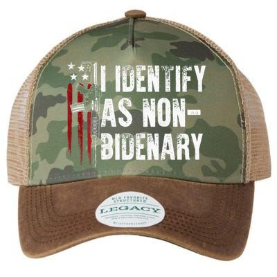 Gun American Flag I Identify As Non Bidenary Legacy Tie Dye Trucker Hat
