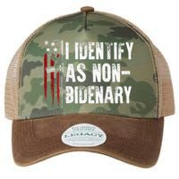 Gun American Flag I Identify As Non Bidenary Legacy Tie Dye Trucker Hat