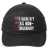 Gun American Flag I Identify As Non Bidenary 7-Panel Snapback Hat