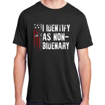 Gun American Flag I Identify As Non Bidenary Adult ChromaSoft Performance T-Shirt