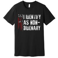 Gun American Flag I Identify As Non Bidenary Premium T-Shirt