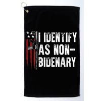 Gun American Flag I Identify As Non Bidenary Golf Towel