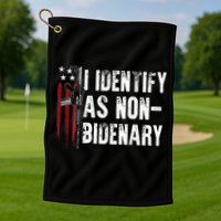 Gun American Flag I Identify As Non Bidenary Golf Towel