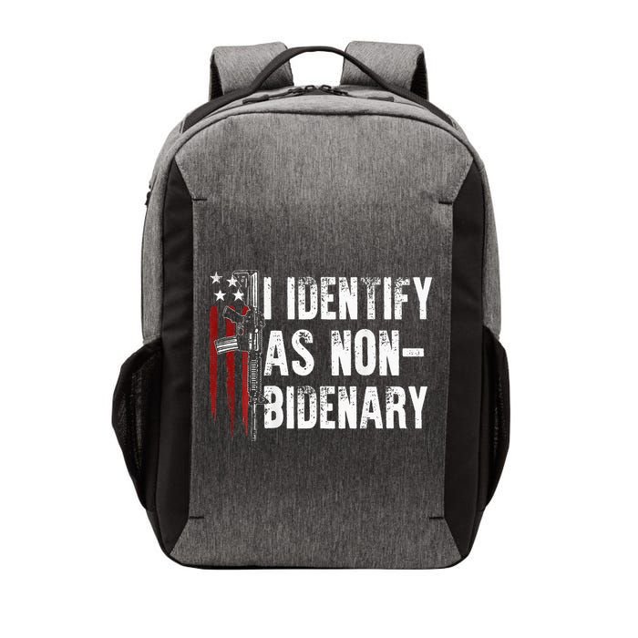 Gun American Flag I Identify As Non Bidenary Vector Backpack