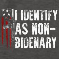 Gun American Flag I Identify As Non Bidenary Vector Backpack