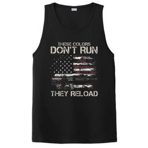 Gun American Flag Colors Dont Run They Reload PosiCharge Competitor Tank