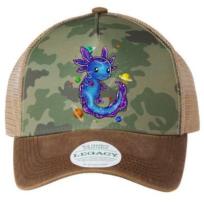Galaxy Axolotl Funny Goth Space purple blue Japan Legacy Tie Dye Trucker Hat
