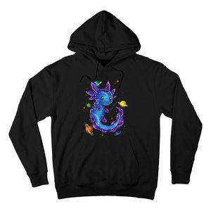 Galaxy Axolotl Funny Goth Space purple blue Japan Hoodie