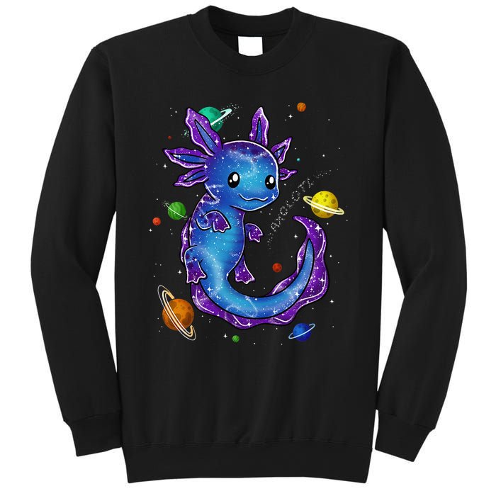 Galaxy Axolotl Funny Goth Space purple blue Japan Sweatshirt